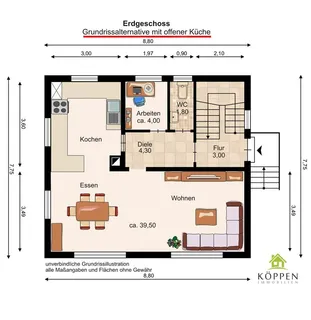 Freistehendes kleines 1-Fam.-Haus mit Garten direkt an der Murr gelegen, KP 219.000 € – Bild 3