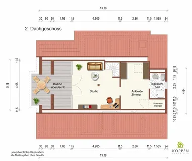 Eigentumswohnung mit 4-5-Zi. mit ca. 130 qm Wfl., 2 Bäder, großer überdachter Balkon, Garage und Stellplatz – Bild 6