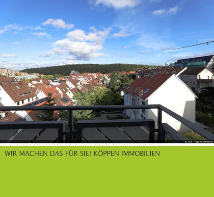 3-Zi.-Maisonette-Wohnung in herrlicher Aussichtslage mit Blick über Stuttgart-Botnang
