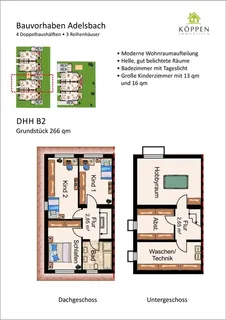 Attraktives Doppelhaushälfte 133 m² Wfl., Wohn- und Nutzfläche 178,  Winnenden, Adelsbach – Bild 6
