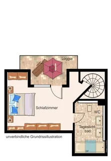 Traumhafte 2-Zi.-DG-Wohnung in erstklassiger, unverbauter Lage von Backnang – Bild 2