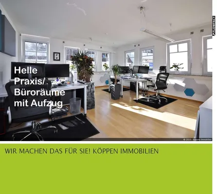 Büroräume / Praxisräume (3 Zimmer) in zentraler Lage von Winnenden zu vermieten (Aufzug im Haus)